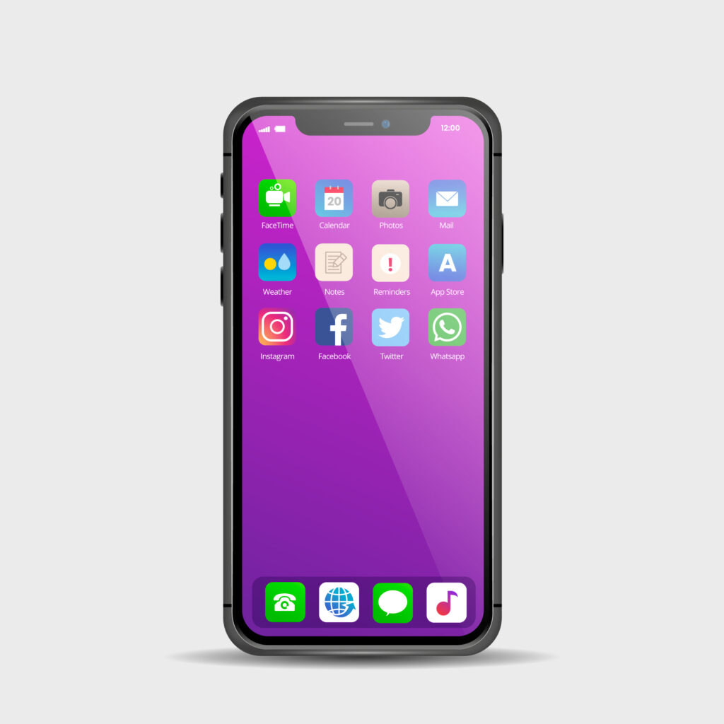 chytrý telefon s otřepy